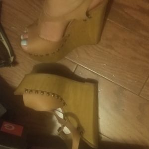 Sexy Platform wedge, leather sandals